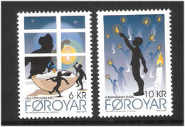 Faroe Islands 2010 Christmas,  Illustrations For The Christmas Carol "Á Barnaárum Ungu", Mi 710-711, MNH(**) - Féroé (Iles)