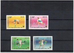 Uzbekistan 2006.Asian Sport Games (Football,Basketbal,Tennis,High Jump). 4v: 90,250,350,350 Michel # 705-08 - Uzbekistan