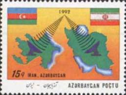 Delcampe - Azerbaijan 1993 Azerbaijan-Iran Telecommunications Co-operation, Mi 111 MNH(**) - Aserbaidschan