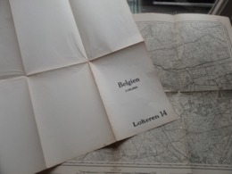 LOKEREN ( 14 ) Belgien Categorie Stafkaart 1:60.000 ( Kaarten Uit Verzameling / Formaat 60 X 42 Cm. ) Zie Foto's ! - Europe