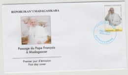 Madagascar Madagaskar 2019 FDC 1er Jour Mi. 2716 Pape François Pope Francis Papst Franziskus - Papes