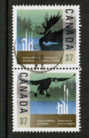 CANADA  Scott # 1204-5 VF USED SE-TENNANT PAIR (Stamp Scan # 537) - Used Stamps