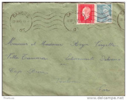 Lettre De Cahors Lot Le 7 3 1945 Affranchie Avec Dulac Et Mercure - 1944-45 Marianne Van Dulac