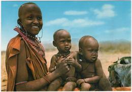 Masai Mother And Children - Kenya