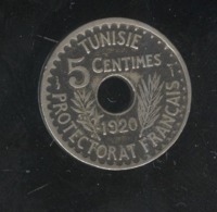 5 Centimes Tunisie 1920 Grand Module Protectorat Français - Tunesien