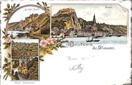 Dinant (Souvenir De) - Multivues Colorisée Litho G. Blümlein & Co - Yvoir