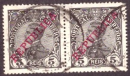 Portugal - 1910 Rei D. Manuel II - Selos De 1910 Com Sobrecarga "REPUBLICA" 5r - Gebraucht