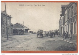 Carte Postale 62. Samer Place De La Gare   Trés Beau Plan - Samer