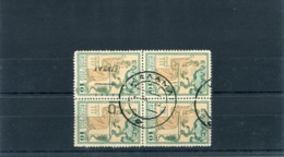 1935-Greece- "Postal Staff Anti-Tuberculosis Fund" With "ELLAS" Charity- 10l. Used In Block Of 4, W/ "Kalamai" XVII Pmrk - Beneficenza