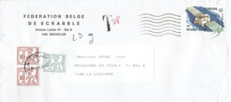 Timbres Taxe TX80 Et TX82 (2x) Sur Lettre De La Fédération Belge De Scrabble Vers La Louvière (04/06/1991) - Covers