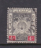 Malaysia-Kelantan SG 3 1911 Arms,4c Black And Red,,used - Kelantan