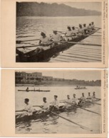 Match Franco-Allemand 1901 - 2 CPA - L' Equipe Française - L' Equipe Allemande   (116356) - Rowing