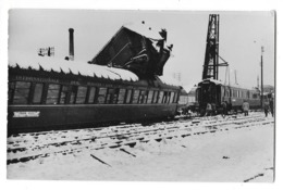 SAINT RAMBERT D'ALBON (26) Photographie Format Cpa Catastrophe Accident Train Bleu 1952 - Andere & Zonder Classificatie