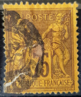 FRANCE 1890 - Canceled - YT 99 - 75c - Damaged (see Scan!) - 1876-1898 Sage (Type II)