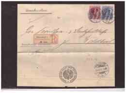 R92   -  DUESSELDORF 23.10.1902   /   REGISTERED  LETTER  FRANKED WITH MICHEL NR.  71 + 72 - Covers & Documents