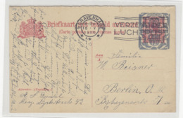 Netherlands Overprinted Postal Stationery With Reply (only Half) Travelled 1926 To Berlin B190920 - Material Postal
