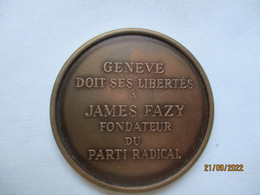 Suisse: Genève Doit Ses Libertés à James Fazy Fondateur Du Parti Radical 1976 - Adel