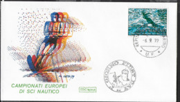 SAN MARINO - 1979 - CAMPIONATO EUROPEO DI SCI NAUTICO - 06.09.1973 SU BUSTA F.D.C. (ROMA) - NON VIAGGIATA - Water-skiing