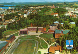 Finland - Postcard Used 1965 - Jyvaskyla -  The University Of Pedagogy In The Foreground; Stadium  - 2/scans - Finland