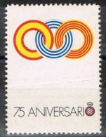 Viñeta Futbol, 75 Aniversario ESPANYOL De Barcelona 1975,  Label, Cinderella ** - Variedades & Curiosidades
