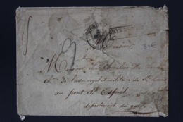 Martinique Cover 1839 Pays Outremer Martinique A Pont St. Esprit Désinfecté Fendre / Disinfected By Slit - Lettres & Documents