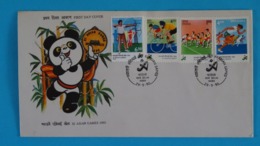 INDIA 1990- FDC - XI ASIAN GAMES 1990, Issued In New Delhi 29-9-90 With 4 Stamps Of Games - Cartas