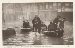 Maisons Alfort Inondation 1910 Transport Des Habitants à Dos D' Homme . Floods . Real Photo - Überschwemmungen