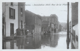 Boulogne Billancourt  Inondation 1910 Sauvetage Rue De La Plaine  . Floods . Rescue . - Floods