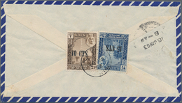 Aden - Kathiri State Of Seiyun: 1953, 10 C On 2 A Sepia And 15 C On 2 1/2 A Blue, Tied By Indistinct - Jemen
