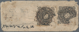 Afghanistan: 1871 'Large Tiger Heads' 1 Shahi (Plate A) And 1 Sanar (Plate D) Used On Small Cover, B - Afghanistan