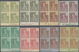 Französisch-Indochina: 1904, Definitives "Grasset Design", Set Of 14 Imperforate Essays In Bottom Ma - Lettres & Documents