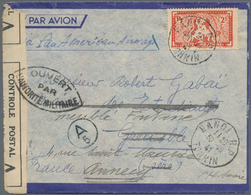 Französisch-Indochina: 1941, 2 P Red Definitive, Single Franking On Airmail Cover From HANOI, 30-10 - Briefe U. Dokumente