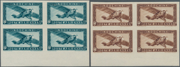 Französisch-Indochina: 1949, Airmails 20pi. Bluish Green And 30pi. Brown, Each As Imperforate Bottom - Lettres & Documents