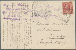 Holyland: 1908, "HOTEL DOLOMITES BORCA S. VITO (BELLUNO)" Cds. On Palace Hotel Postcard To Jerusalem - Palestina