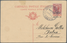 Holyland: 1910, Postal Stationery Card Used Uprated With 20 Para On 10c. Carmine Gerusalemme Issue T - Palestine