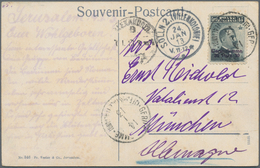 Holyland: 1913, Postcard Bearing Single 30 Para On 15 C. Slate With Violet Overprint Tied By "GERUSA - Palästina