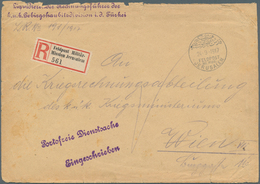 Holyland: 1917, Registered Cover "Portofreie Dienstsache" From "JERUSALEM FELDPOST MIL.MISSION 24.9. - Palestine