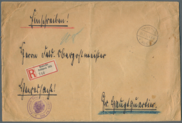 Holyland: 1918, Large Registered Cover From Haifa With Fieldpost Mark "Deutsche Feldpost 365 31.7.18 - Palästina