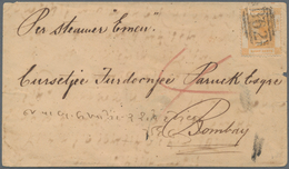 Hongkong: 1865, QV 8 C. Orange Single Frank Canc. "B62" On Cover Endorsed "PEr Steamer Emen" To Bomb - Autres & Non Classés