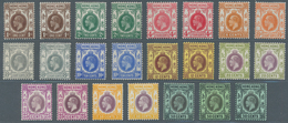 Hongkong: 1912/24, KV 1 C.-50 C. Wmkd. Resp. Wmkd. Script 1 C.-50 C. Unused Mounted Mint, Often Firs - Other & Unclassified