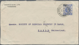 Hongkong: 1921, KGV 10 C. Tied "HONG KONG SHEUNG WAN 19 AP 24" To Front Cover To Board Of Chemical I - Autres & Non Classés
