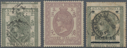 Hongkong - Stempelmarken: 1874-1902 Postal Fiscal Stamps $2 Olive-green, Perf 15¼, Used And Cancelle - Stempelmarke Als Postmarke Verwendet