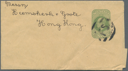 Hongkong - Besonderheiten: 1904 (ca.), Circular Framed "RECEIVED/AND/FORWARD B/G" On Reverse Of Wrap - Altri & Non Classificati