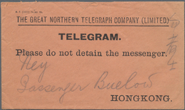 Hongkong - Besonderheiten: 1914, Telegram Envelope By Great Northern Telegraph Co. With Full Message - Sonstige & Ohne Zuordnung