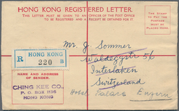 Hongkong - Besonderheiten: 1940 (ca.), Registration Envelope KGVI 25 C. Size G With On Reverse Extra - Autres & Non Classés