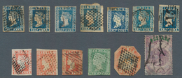 Indien: 1854-1866 Group Of 11 Lithographs, An 1854 2a. Green And 1866 Provisional, With Seven Single - Other & Unclassified