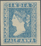 Indien: 1854 Lithographed ½a. Pale Blue, Die I, Unused Without Gum As Issued, With Even Wide Margins - Autres & Non Classés