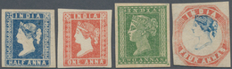 Indien: 1854-55 Complete Set Of The Three Lithographed Stamps Plus The 2a. Typo, With Unused Singles - Other & Unclassified
