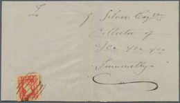 Indien: 1857 Manuscript Cancellation On 1854 Lithographed 1a. Red, Die I, On Entire From Honzoor Pos - Andere & Zonder Classificatie