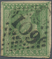 Indien: 1854 Typographed 2a. Green With Almost Complete Outer Framelines, Used At Porto Novo And Can - Andere & Zonder Classificatie